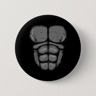 Halloween Gorilla Monkey Belly Chest Costume Men 6 Cm Round Badge