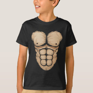 Halloween Gorilla Monkey Belly Chest Costume Men B T-Shirt