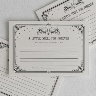 Halloween Goth Bridal Shower Advice Card