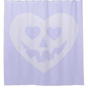 halloween goth valentine creepy heart purple shower curtain