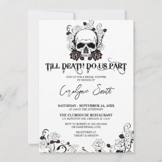 Halloween Gothic Bridal Shower Invitation