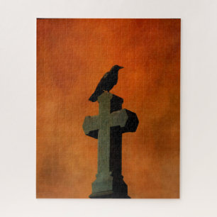 Halloween Gothic Crow Jigsaw Puzzle