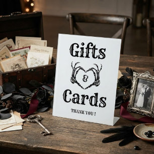 Halloween Gothic Gift and cards Skull hands Sign