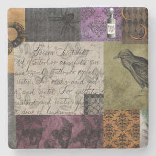 Halloween Gothic Mediaeval Spooky Apothecary Art Stone Coaster