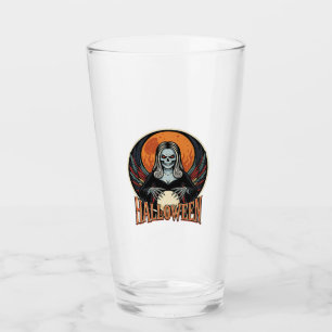 Halloween Gothic Skeleton Fortune Teller Vector Ar Glass