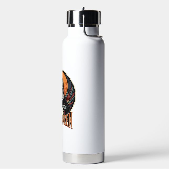 Halloween Gothic Skeleton Fortune Teller Vector Ar Water Bottle (Left)