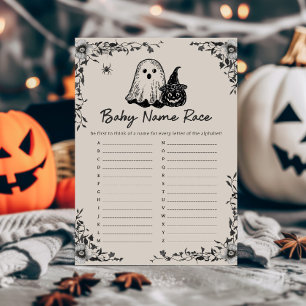 Halloween Gothic Vintage Baby Name Race Game