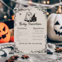 Halloween Gothic Vintage Baby Predictions Game
