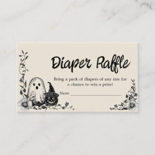 Halloween Gothic Vintage Baby Shower Diaper Raffle Enclosure Card
