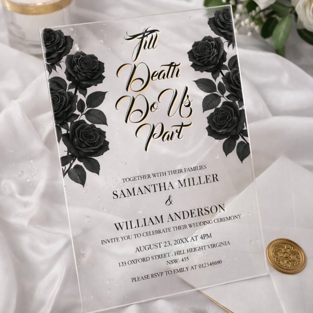 Halloween Gothic Wedding Acrylic Invitations (Creator Uploaded)