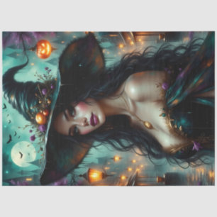 Halloween Gothic Witch with Jack-O’-Lanterns  Tissue Paper
