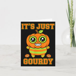 Halloween gourdy pumpkin design cute jack o'lanern card