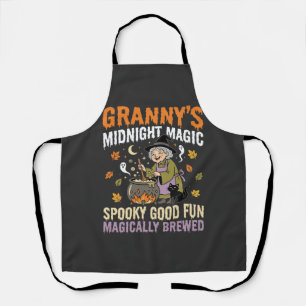 Halloween Granny Cauldron Magic Apron