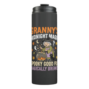 Halloween Granny Cauldron Magic Thermal Tumbler