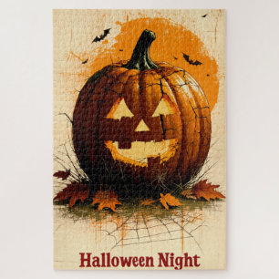 Halloween Graphic – Unique 1960s Style Jigsaw Puzzle