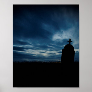 Halloween grave poster