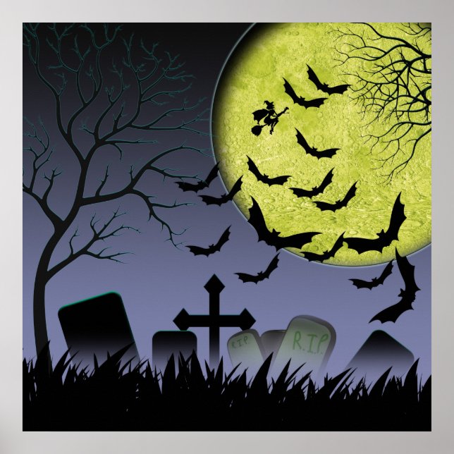 Halloween Grave yard Poster (Front)