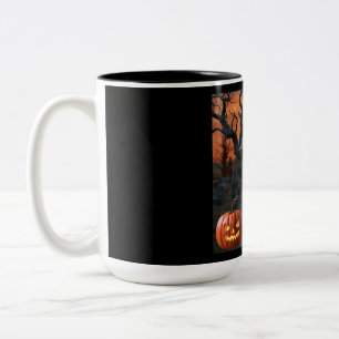 Halloween gravestone humour “Anita Nubody” Two-Tone Coffee Mug