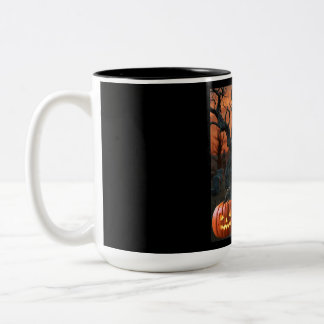 Halloween gravestone humour “Ben Aiken”  Two-Tone Coffee Mug
