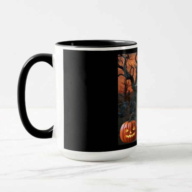Halloween gravestone humour “D Compose” Mug (Left)