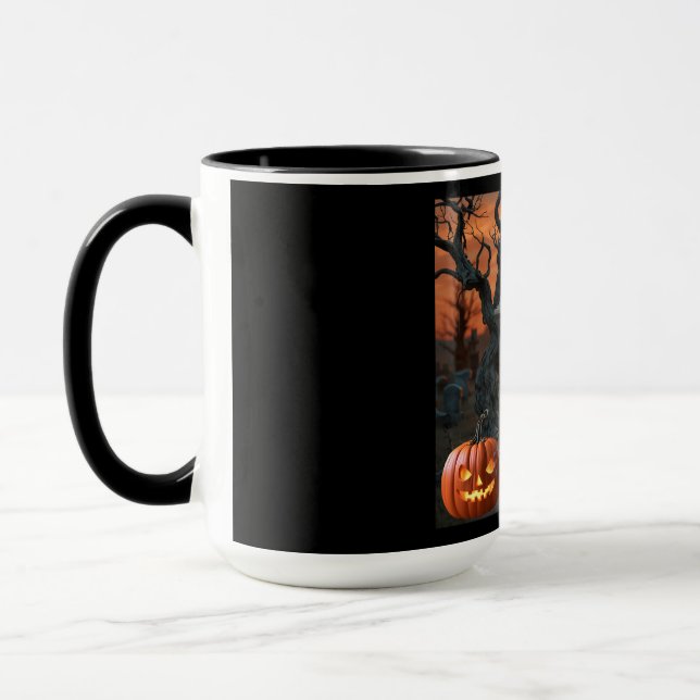 Halloween gravestone humour “Dewey Burnum”  Mug (Left)