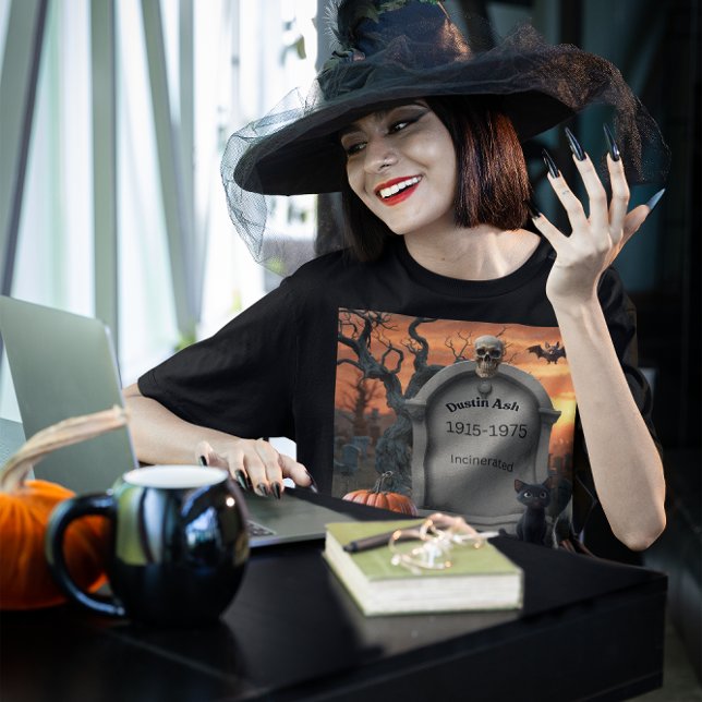 Halloween gravestone humour “Dustin Ash” Tri-Blend Shirt (Creator Uploaded)