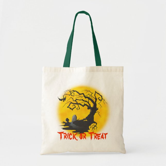 Halloween Graveyard and  Moon  Bag (Front)