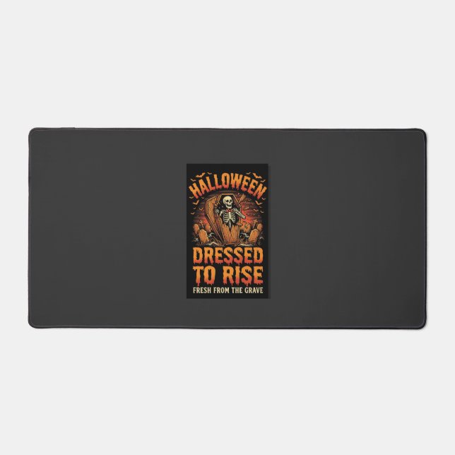 Halloween Graveyard Costume Awakening Desk Mat (Front)