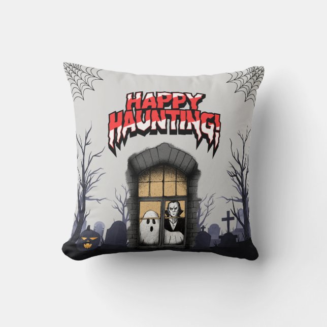 Halloween Graveyard Decor Cushion (Front)