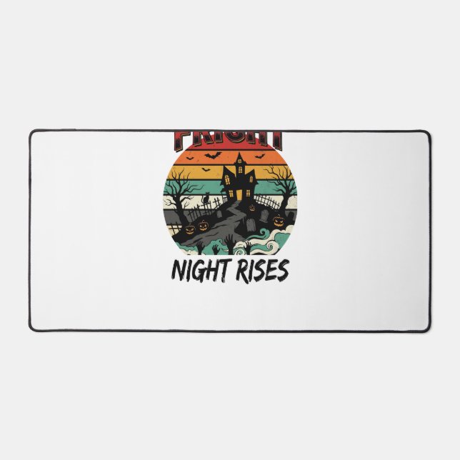 Halloween Graveyard Fright Night Desk Mat (Front)