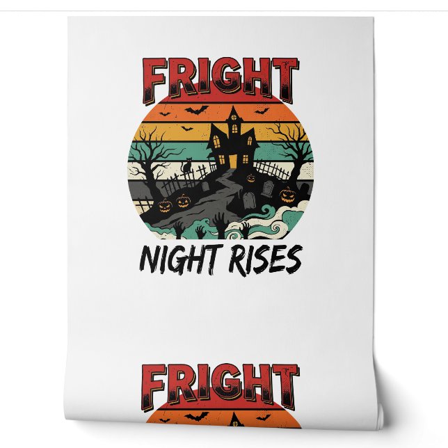 Halloween Graveyard Fright Night Wallpaper (Unrolling)