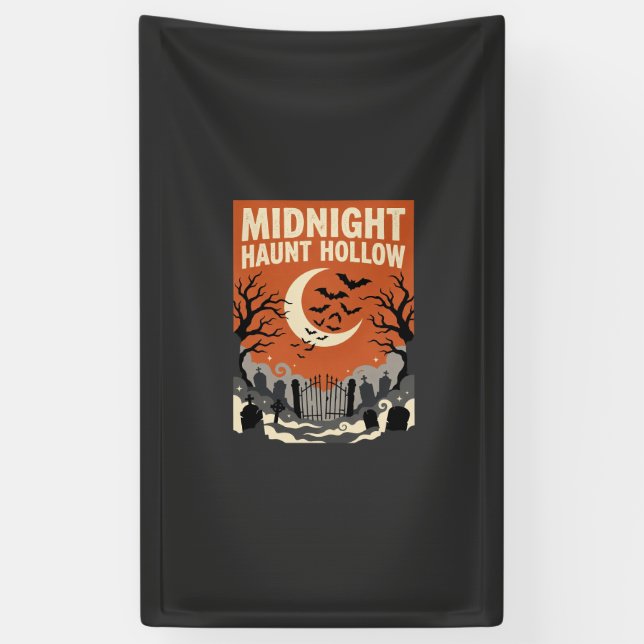 Halloween Graveyard Haunt Banner (Vertical)