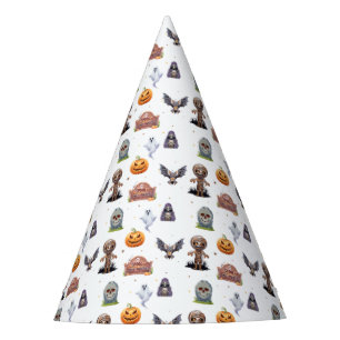 Halloween Graveyard Pattern Party Hat