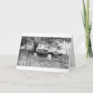 Halloween Graveyard Scene Card