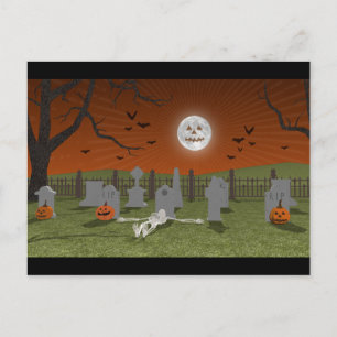 Halloween: Graveyard Scene: Postcard