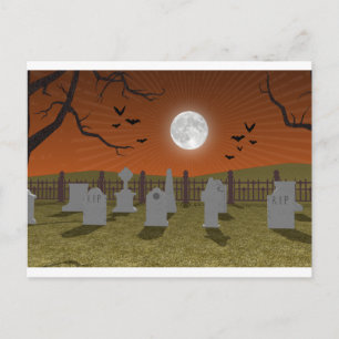 Halloween: Graveyard Scene: Postcard