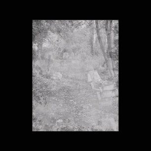 Halloween Graveyard Scrapbook Paper