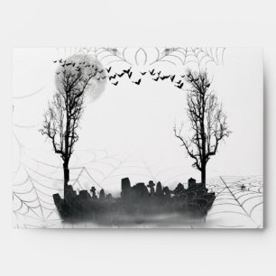 Halloween Graveyard Silhouette Envelope