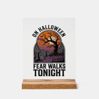 Halloween Graveyard Sunset Vintage Spooky Tree Art