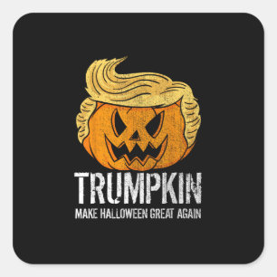 Halloween Great Again Donald  Trumpkin Pumpkin Square Sticker