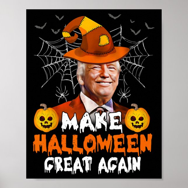 Halloween Great Again Funny Trump Jack O Lantern G Poster (Front)