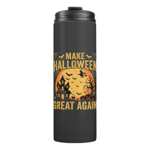 Halloween Great Again Haunted House Pumpkin Thermal Tumbler