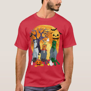 Halloween Great Dane Dog Zombie Jack O Lantern Pum T-Shirt