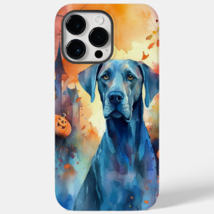 Halloween Great Dane With Pumpkins Scary Case-Mate iPhone 14 Pro Max Case