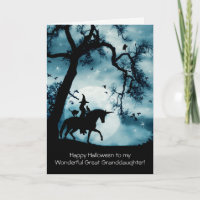 Halloween Great Granddaughter Witch Owl and Cat