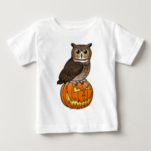 Halloween Great Horned Owl Baby T-Shirt