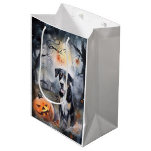 Halloween Greater Swiss With Pumpkins Scary Medium Gift Bag