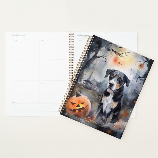 Halloween Greater Swiss With Pumpkins Scary Planner (Display)