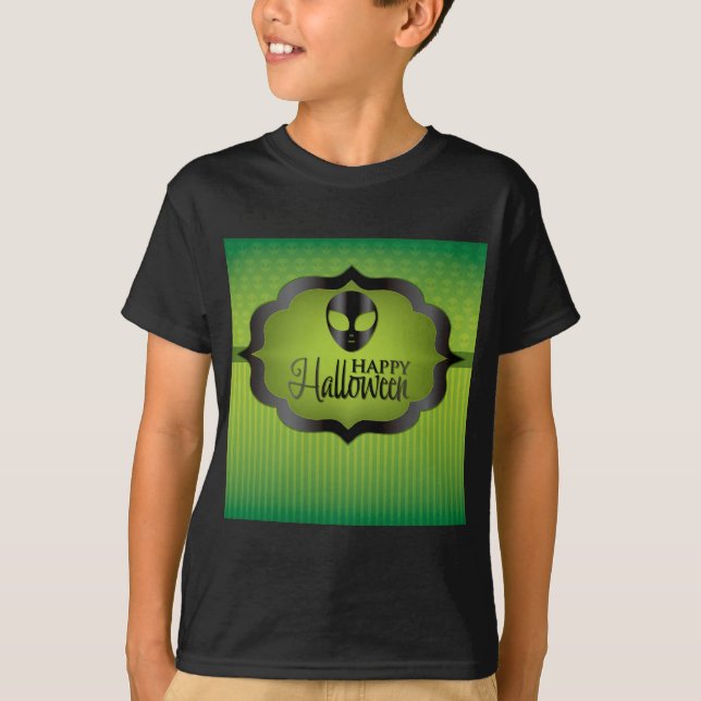 Halloween green alien T-Shirt (Front)