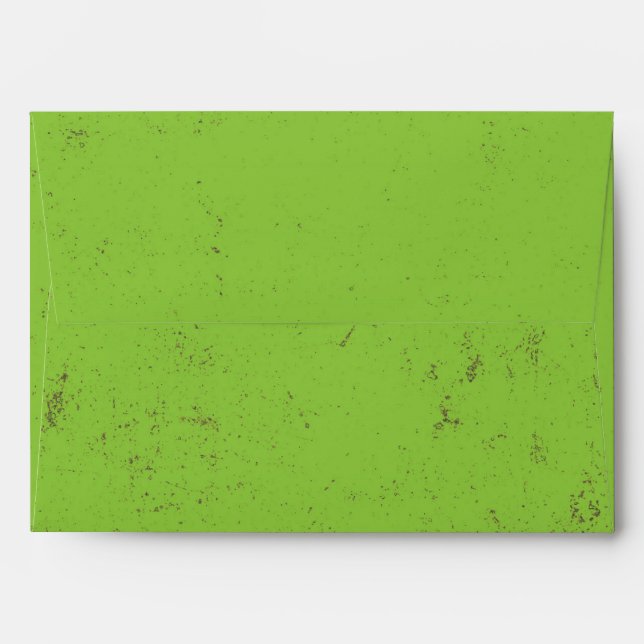 Halloween Green Grunge Trick or Treat Envelope (Back (Top Flap))